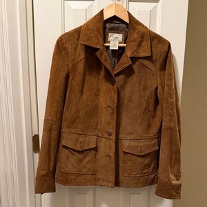 L.L. Bean Tan Suede Women's Utility Jacket